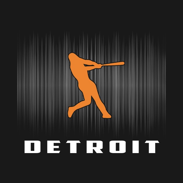 Detroit Retro Baseball Player I Love Detroit Men Women by Jhon Towel