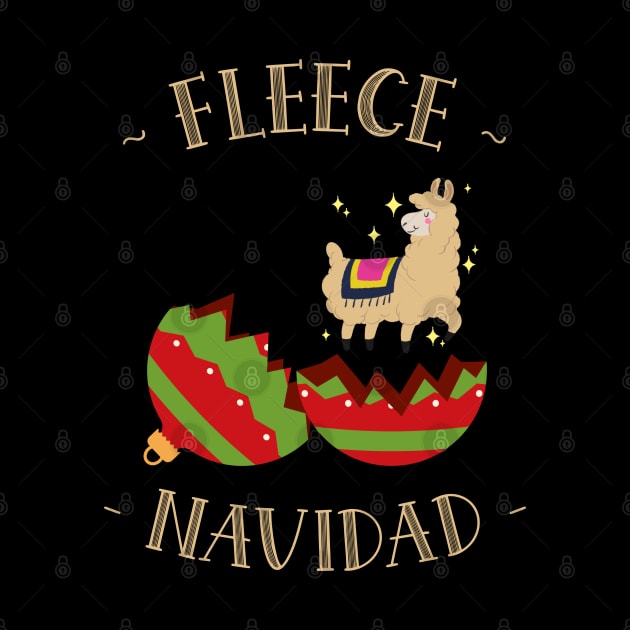 Fleece Navidad Christmas Llama by Lab Of Creative Chaos