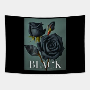 BLACK ROSES AESTHETIC REALISTIC ROSES Tapestry