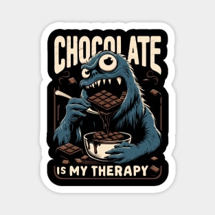 Chocolate lover therapy monster Magnet