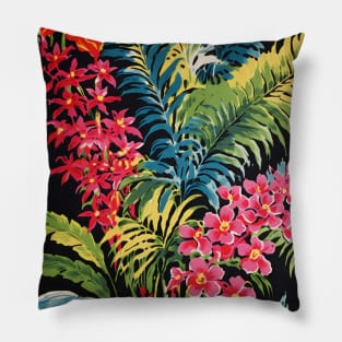 Tropical Hawaiian Flowers Pillow