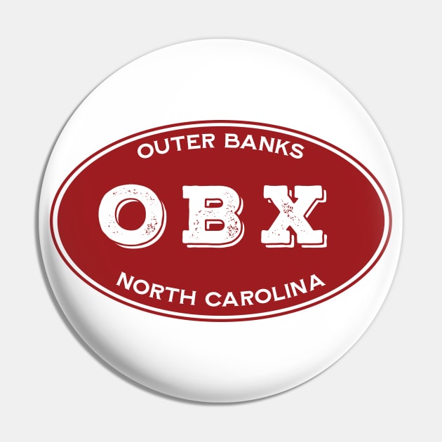 OBX Oval in Red Pin by YOPD Artist