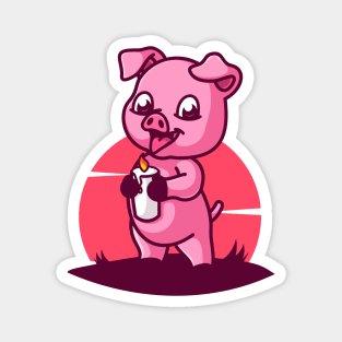 Happy piglet Magnet