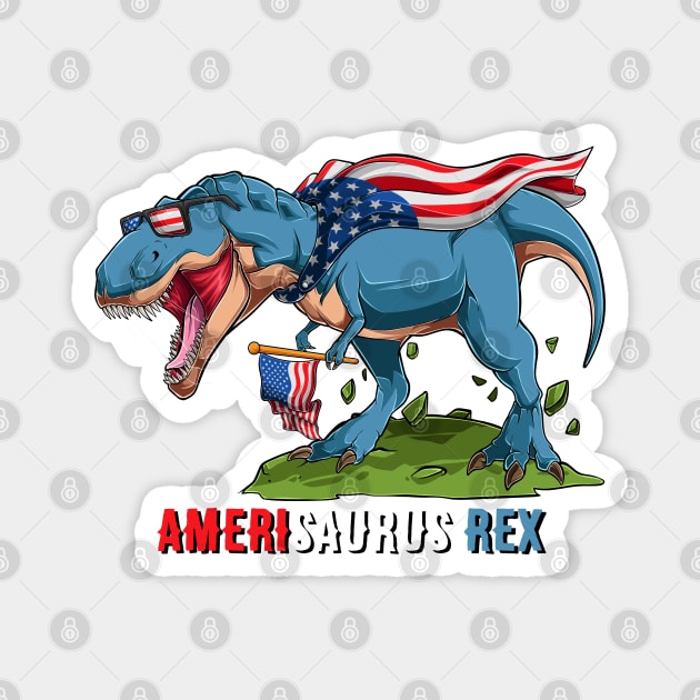 Dinosaur July 4th Amerisaurus Magnet by HolidayBug