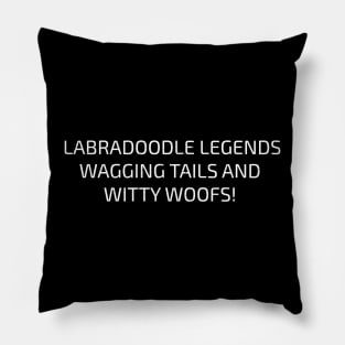 Labradoodle Legends Wagging Tails Pillow