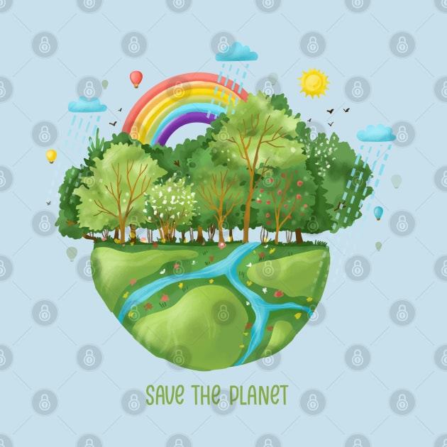 Save The Planet Illustration by Mako Design 