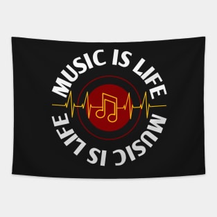 Music Is Life - Music Heartbeat Line - Music Quotes - Music Tapestry