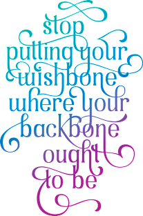 Wishbone Backbone Inspirational Quote Lettering Magnet