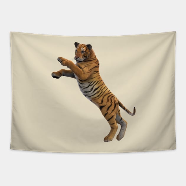 Leaping Tiger Tapestry by freestyle_T33S