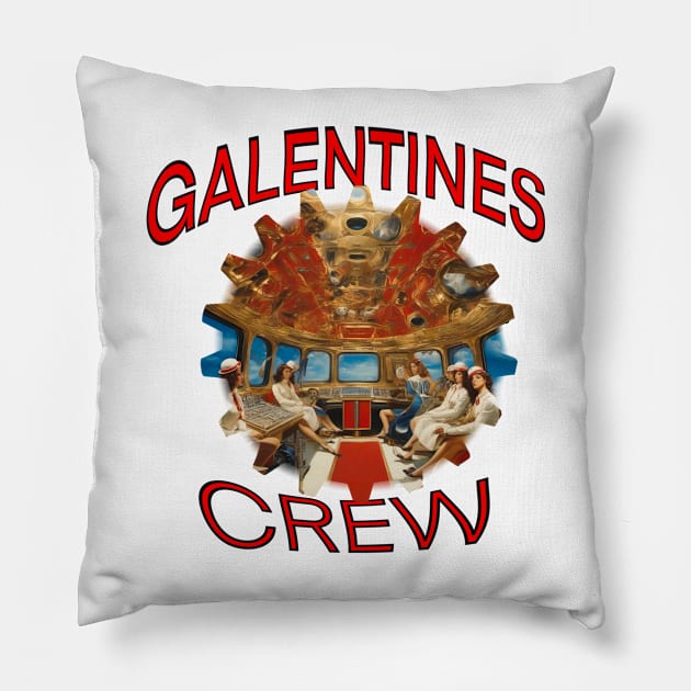 Galentines crew Victorian submarine Pillow by sailorsam1805