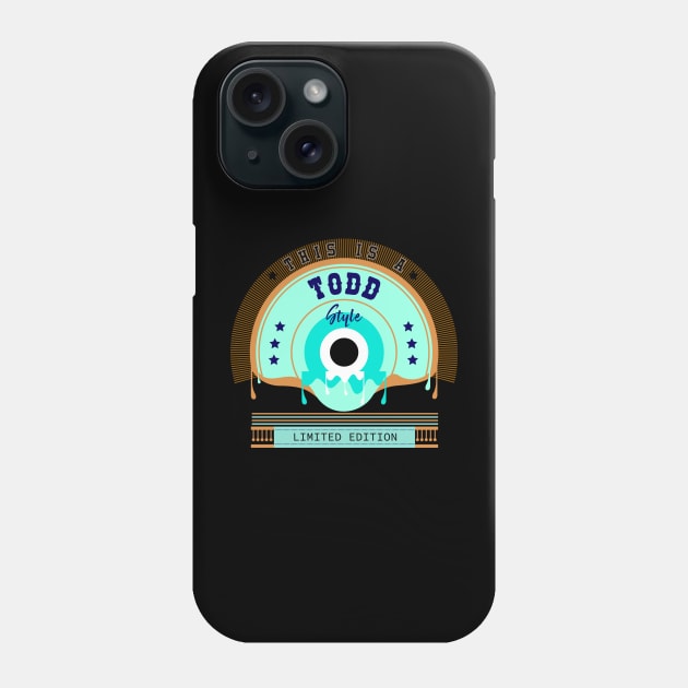 Todd Name Style Phone Case by Suryaraj