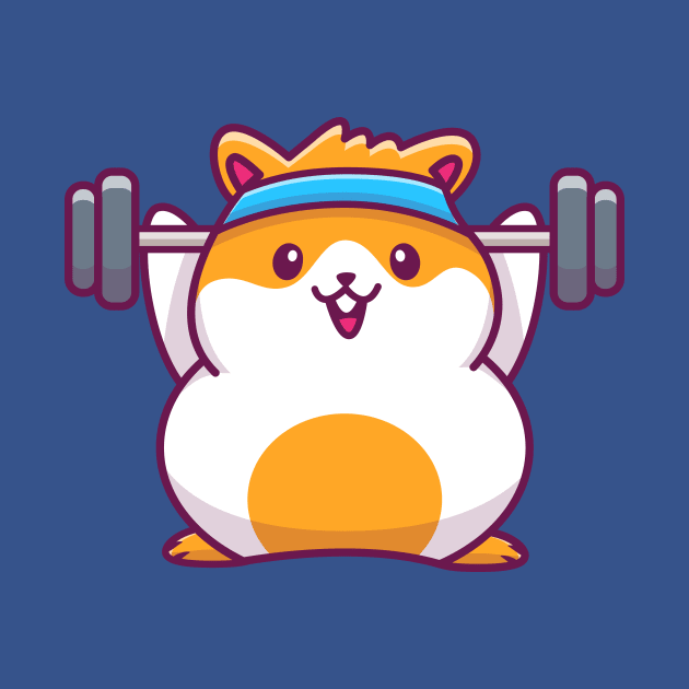 Cute Hamster Gym Cartoon by Catalyst Labs