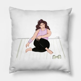 Yoga sketch Pillow