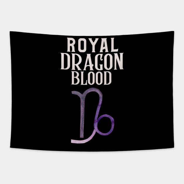 The royal dragon blood Capricorn design Tapestry by alcoshirts