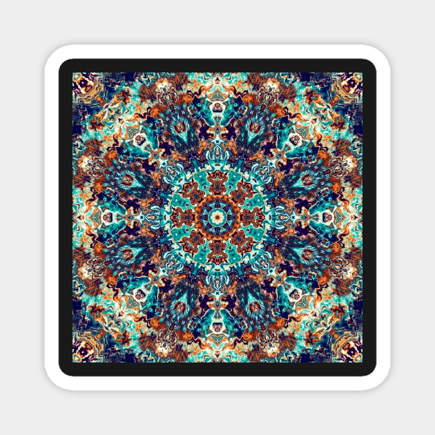 Teal mosaic Magnet by krinichnaya