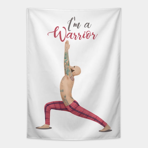 I'm a Warrior Tapestry by Gummy Illustrations