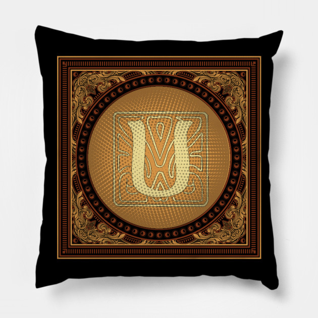 Letter U Monogram Letter U Pillow Teepublic