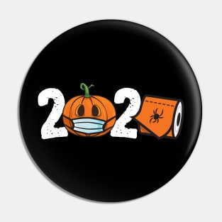 2020 Pumpkin In Mask Toilet Paper Halloween Quarantine Pin