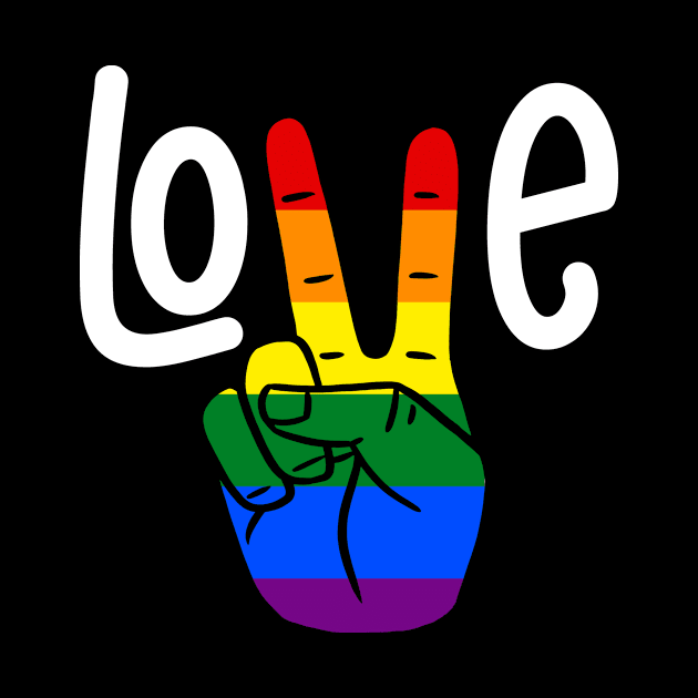 Love lgbt peace hand sign by Dianeursusla Clothes