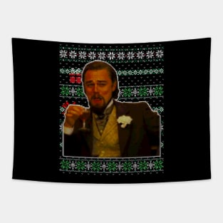 funny Leonardo DiCaprio Django Laughing meme Tapestry