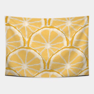 Torn Paper Scrapbook Lemon Slices Scales Pattern Tapestry