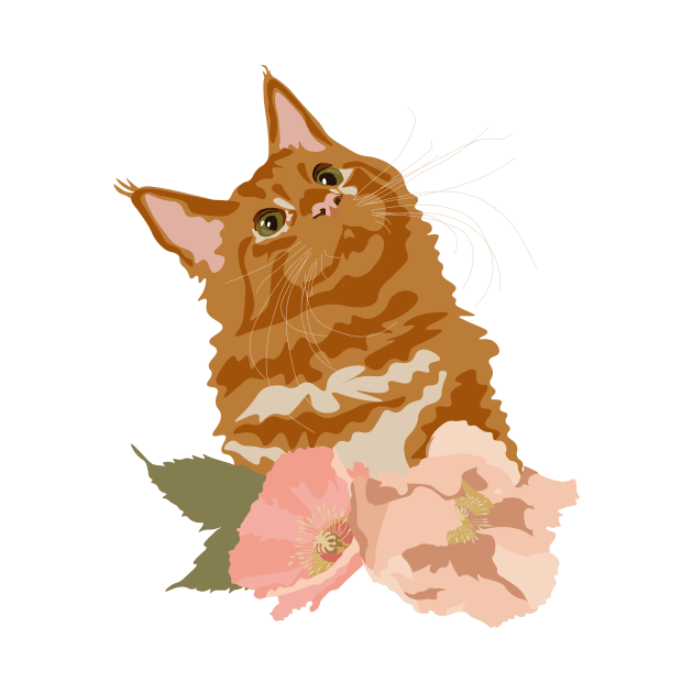 Ginger Orange Cat by dumbbunnydesign