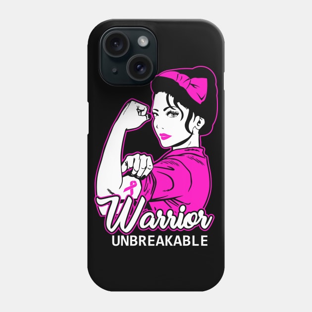 Unbreakable | Breast Cancer Warrior Phone Case by jverdi28