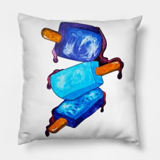 Blue Popsicles Pillow