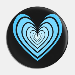 Rosy Heart (Light Blue) Pin