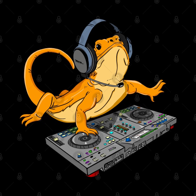 Bearded Dragon DJ Sound Tech Party by HiDearPrint