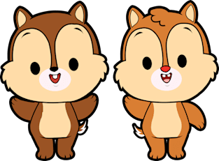 Chip and Dale Kids T-Shirt by liora natalia