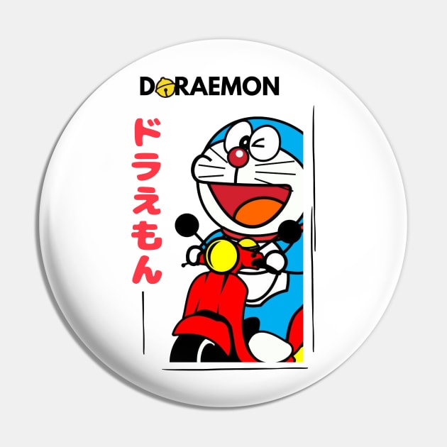 doraemon Pin by art poo