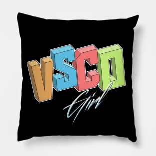 VSCO Girl / Aesthetic Type Design Pillow