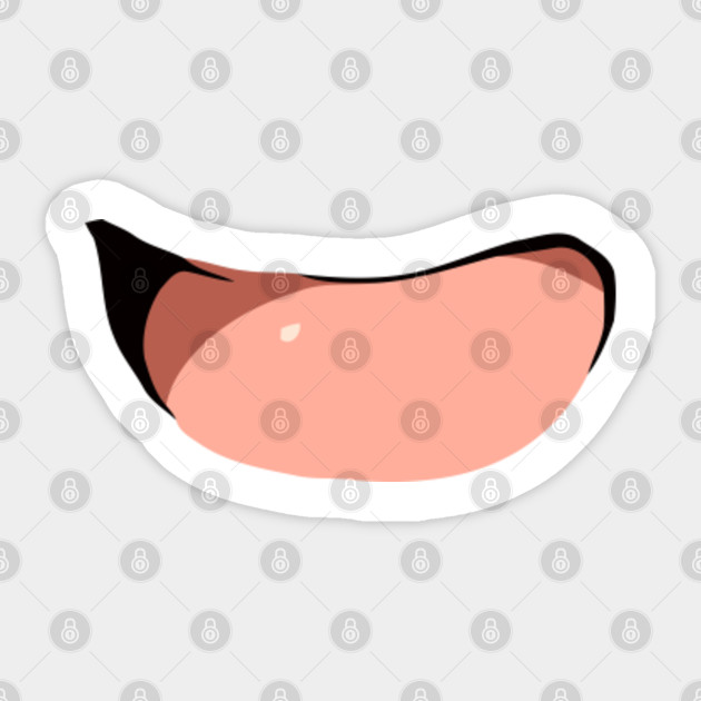 Cute Smiling Anime Mouth Smile Sticker Teepublic