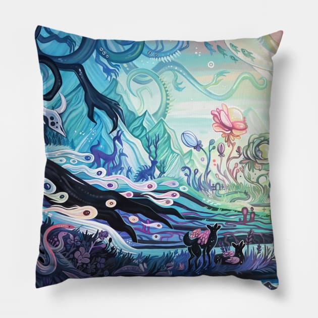 Vivid Dreaming (Left Version) Pillow by Bethaliceart