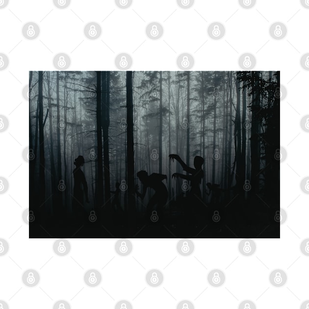 Zombies in the Forest by Full Moon