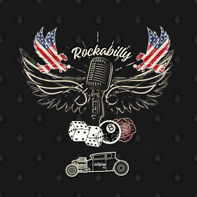 Rockabilly Vintage Retro Lucky Microphone Classic Design by LollipopINC