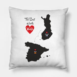 The Best of both Worlds - Finland - Spain Pillow