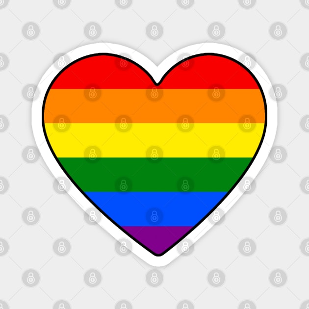 Gay Pride Heart Magnet by LittleGreenHat