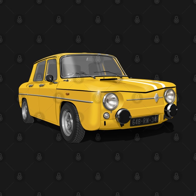 Renault R8 Gordini yellow by candcretro