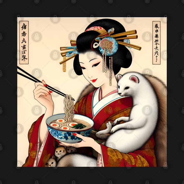 ukiyo-e - ramen ukiyo e by vaporgraphic