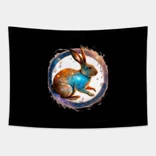 Year of the rabbit chinese zodiac sign with circle Tapestry