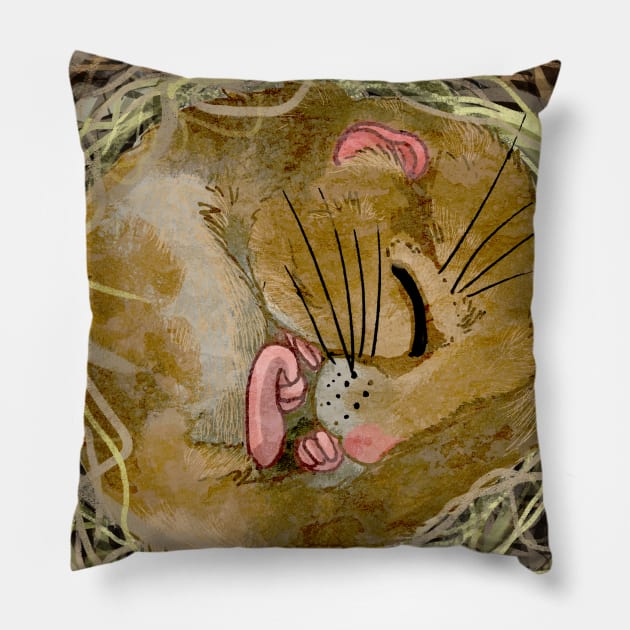 Dormouse Pillow by KatherineBlowerDesigns