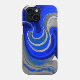 Blue mystical trippy bright glowing swirls Phone Case