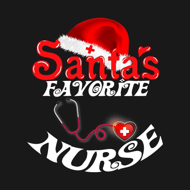 santa's favorite nurse Christmas women Xmas gifts T-Shirt by Darwish