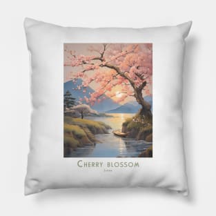 Vintage Retro Japan Cherry Blossom Pillow