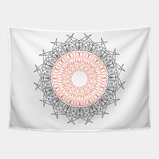 Red and black mandala Tapestry