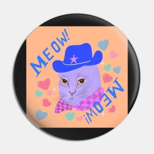 Cat Cowboy Pin