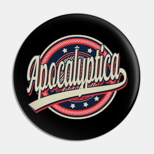 Graphic Aesthetic Apocalyptica Proud Name Circle Vintage Art Pin