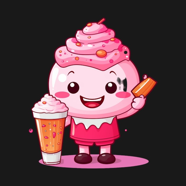 kawaii Ice cream  T-Shirt cute Candy food gilrl by nonagobich